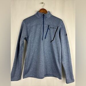 Eddie Bauer Blue Quarter-Zip Pullover